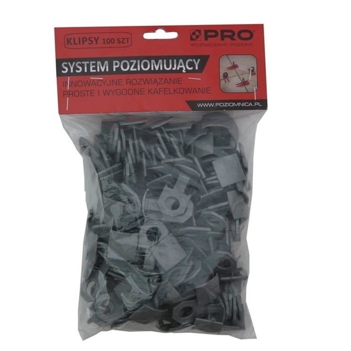SYSTEM POZIOMUJĄCY - KLIPSY 100 SZT