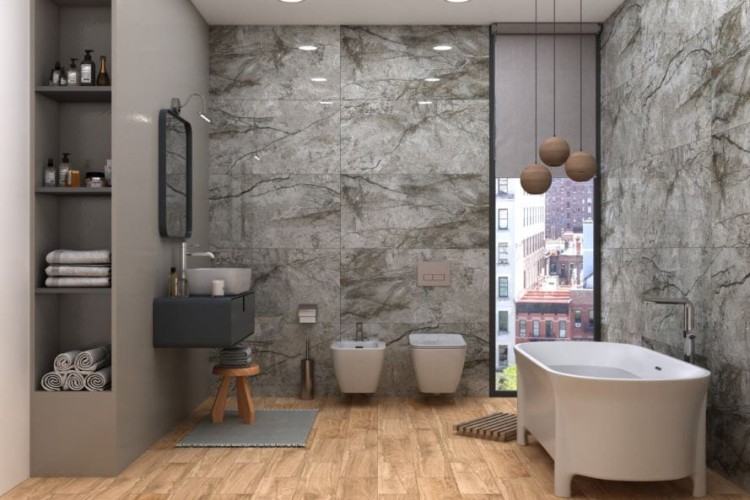 GRES STORM STONE LIGHT GREY POLISHED 60x120 GAT I